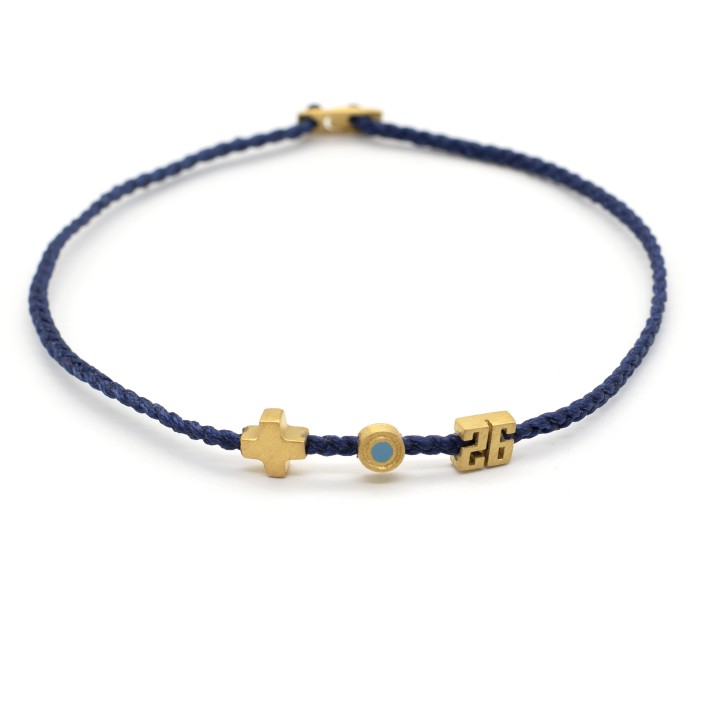 Βracelet "Charm 26 - Cross Little Evil Eye S G"