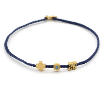 Βracelet "Charm 26 - Cross Little Evil Eye S G"
