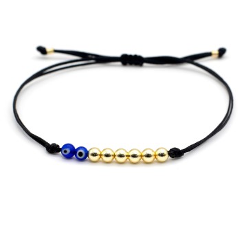 Bracelet "Lucky Charm 2 Little Eyes + 6 Wishes G"