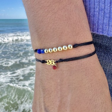 Bracelet "Lucky Charm 2 Little Eyes + 6 Wishes G"