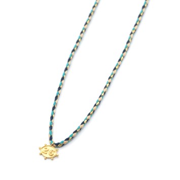 Necklace "Lucky Charm 26 Eye BL G"