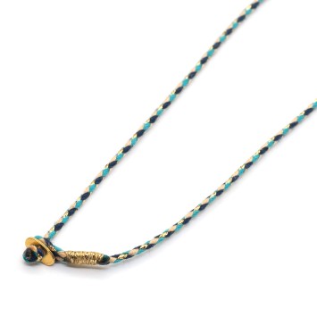 Necklace "Lucky Charm 26 Eye BL G"