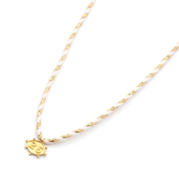 Necklace "Lucky Charm 26 Eye BL G"