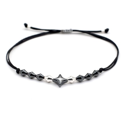Bracelet "Lucky Star 26 Hematite BLK"