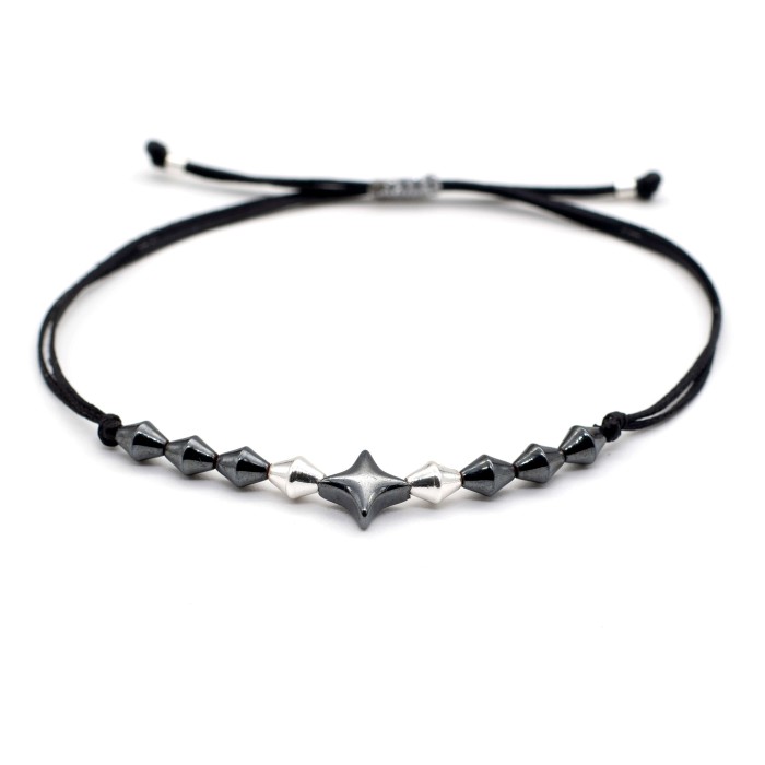 Bracelet "Lucky Star 26 Hematite BLK"