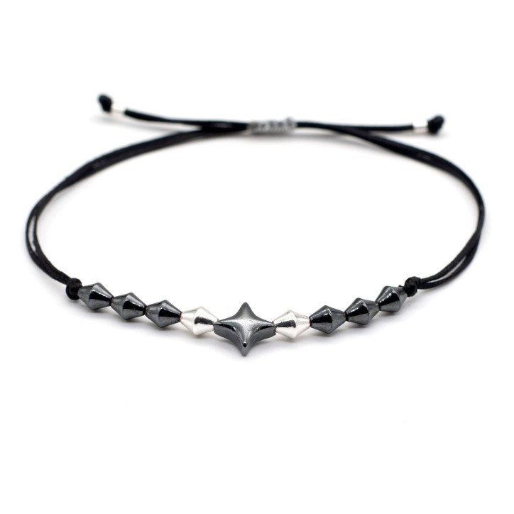 Bracelet "Lucky Star 26 Hematite BLK"