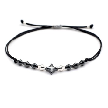 Bracelet "Lucky Star 26 Hematite BLK"