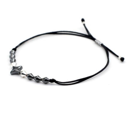 Bracelet "Lucky Star 26 Hematite BLK"