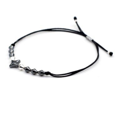 Bracelet "Lucky Star 26 Hematite BLK"