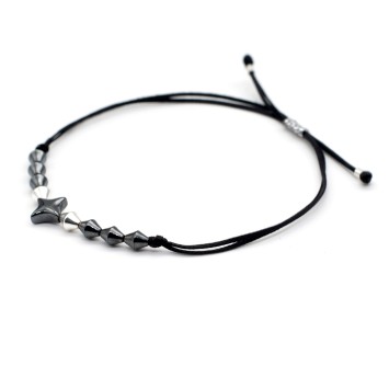 Bracelet "Lucky Star 26 Hematite BLK"