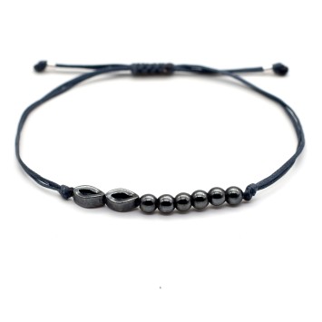 Bracelet "Lucky Eyes 26 Hematite BLK"
