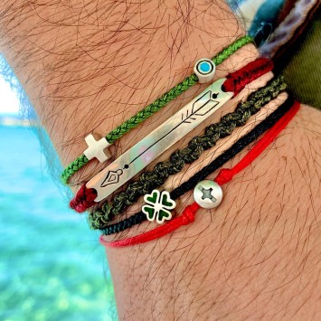 Bracelet "Little Four Leaf Clover" - Green