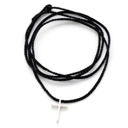 Κολιέ "Σταυρός SF" - Μαύρο