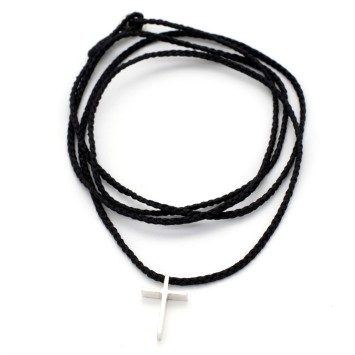 Κολιέ "Σταυρός SF" - Μαύρο