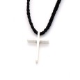 Κολιέ "Σταυρός S" - Μαύρο