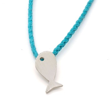 Κολιέ "Ψαράκι Β" - Τυρκουάζ