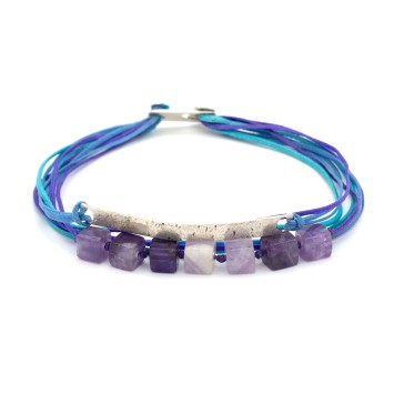 Bracelet "The Amethyst Bar"