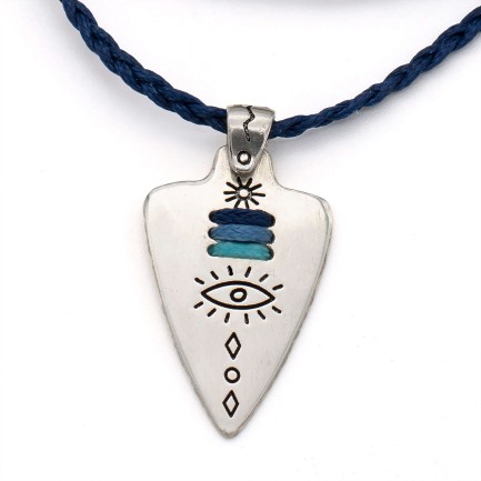 Necklace "The Spear Eye" - Blue