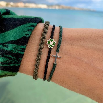 Bracelet "Little Four Leaf Clover" - Green