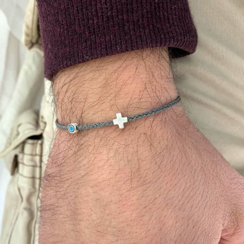 Bracelet "Little Evil Eye & Cross"