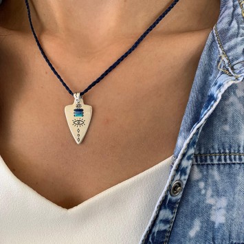 Necklace "The Spear Eye" - Blue