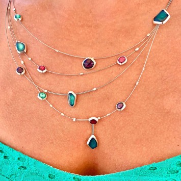 Κολιέ "Seaglass - Οι 4 σειρές"