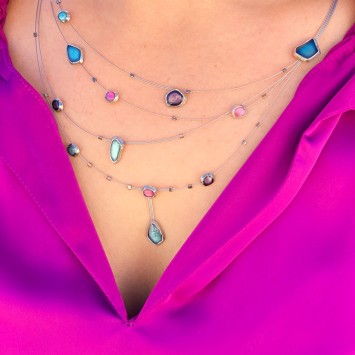 Κολιέ "Seaglass - Οι 4 σειρές"