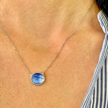 Κολιέ - "Βότσαλο" - Σιέλ