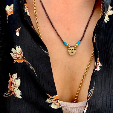 Necklace "Zefxis G" - Brown