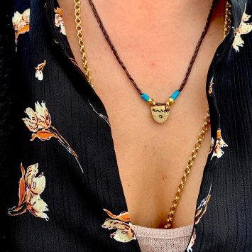 Necklace "Zefxis G" - Brown