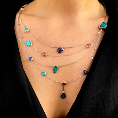 Κολιέ "Seaglass - Οι 4 σειρές"