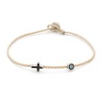 Bracelet "Little Evil Eye & Cross Μ"