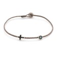 Bracelet "Little Evil Eye & Cross Μ"
