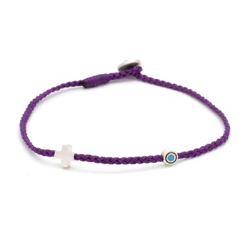 Bracelet "Little Evil Eye & Cross"