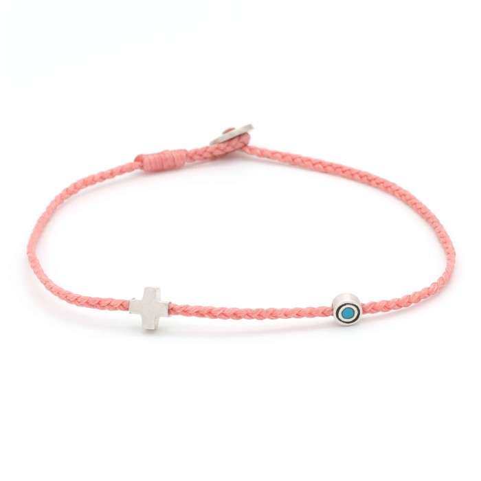 Βραχιόλι "Ματάκι & Σταυρός" Βραχιόλι "Ματάκι & Σταυρός"