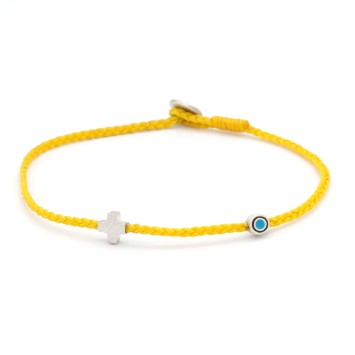 Bracelet "Little Evil Eye & Cross"