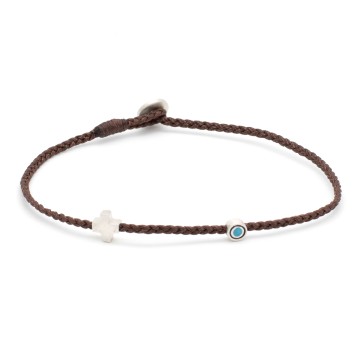 Bracelet "Little Evil Eye & Cross"