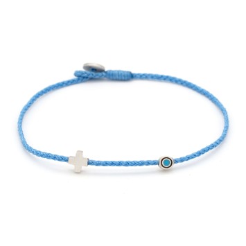 Bracelet "Little Evil Eye & Cross"
