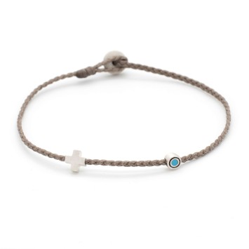 Bracelet "Little Evil Eye & Cross"