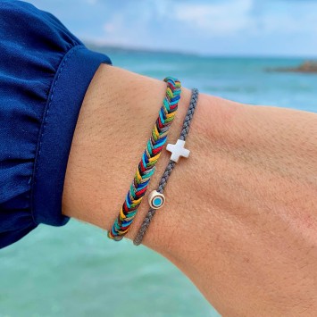 Bracelet "Little Evil Eye & Cross"