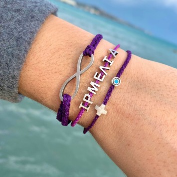 Bracelet "Little Evil Eye & Cross"