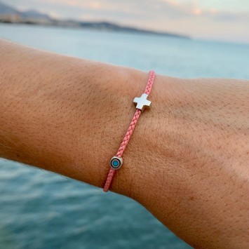 Bracelet "Little Evil Eye & Cross"