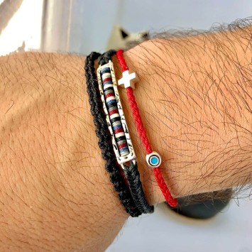 Bracelet "Little Evil Eye & Cross"