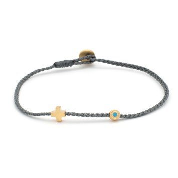 Bracelet "Little Evil Eye & Cross G"
