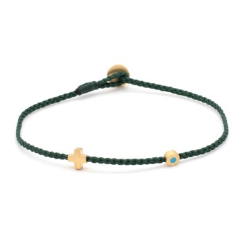 Bracelet "Little Evil Eye & Cross G"