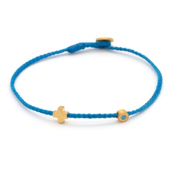 Bracelet "Little Evil Eye & Cross G"