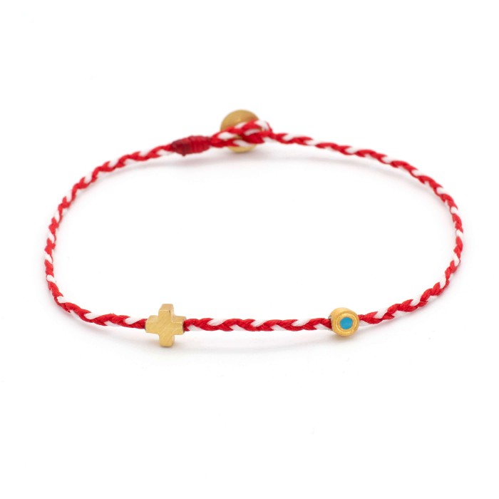 Βραχιόλι "Μαρτάκι - Ματάκι & Σταυρός G" Βραχιόλι "Μαρτάκι - Ματάκι & Σταυρός G"