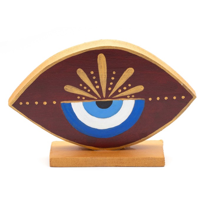 Διακοσμητικό "Μάτι Ο - HE" - Μπορντώ