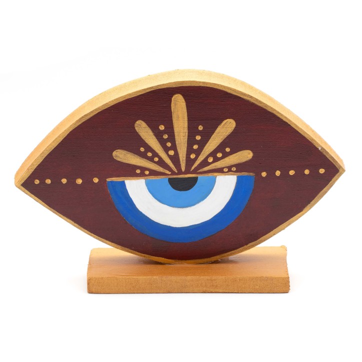 Διακοσμητικό "Μάτι Ο - HE" - Μπορντώ