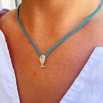 Κολιέ "Ψαράκι Β" - Τυρκουάζ